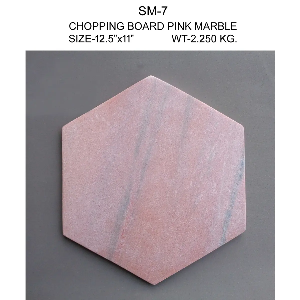 PINK MARBLE HExA GON PLATTOR CHOPPING
BOARD